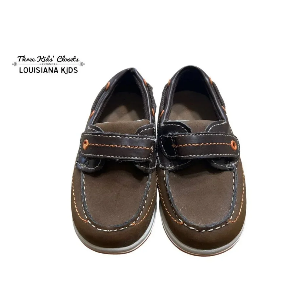 Smartfit Sz 5.5 Brown Velcro Loafers Shoes